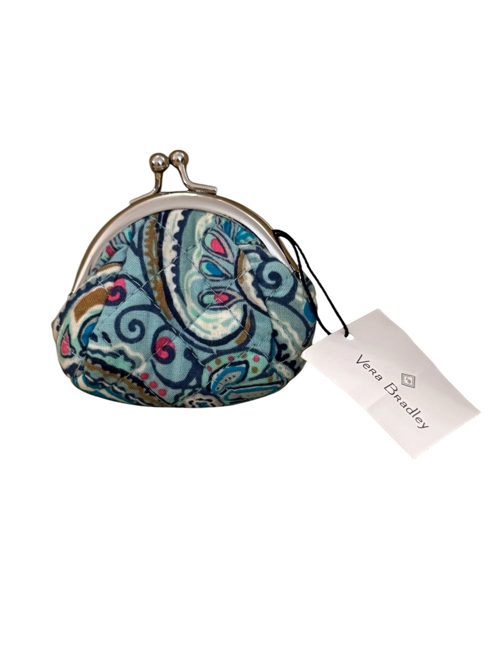 Vera Bradley Daisy Dot Paisley Iconic Mini Kisslock Coin Purse RETIRED NWT